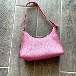Pink sparkly purse used once for Barbie Halloween costume. 6 x 9.5 inches.